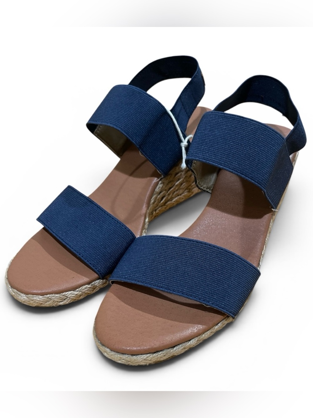 NWOT Tommy Bahama Navy Espadrille Wedge Sandals Size 9